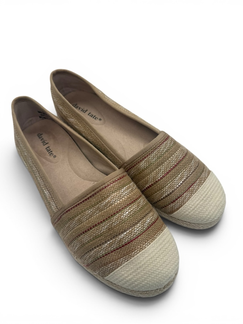 David Tate "Paradise" Woven Espadrille Slip-On Flats